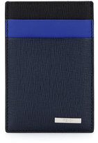 Thumbnail for your product : Fendi Two-Tone Money-Clip Credit Card Case, Black/Neon Blue