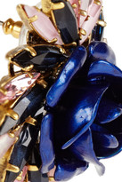 Thumbnail for your product : Erickson Beamon Urban Jungle gold-plated Swarovski crystal earrings