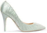 Thumbnail for your product : Off-White C/o Jimmy Choo Anne 100 Pvc-wrapped Satin Pumps