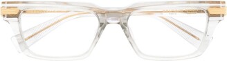 Balmain Eyewear Square-Frame Logo-Plaque Glasses