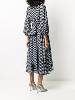Thumbnail for your product : Alexandre Vauthier Plunge-Neck Polka-Dot Print Midi Dress
