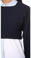 Thumbnail for your product : Derek Lam 10 Crosby Long Sleeve Crop Top