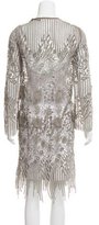 Thumbnail for your product : Elie Tahari Leather-Accented Lace Coat