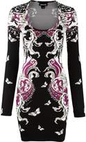 Thumbnail for your product : Just Cavalli Printed Scoop Neck Long Sleeve Dress