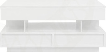 Wrought Studioâ"¢ Lift-Top Grainger with 2 Drawers, Modern Grainger with Adequate Hidden Compartment, Multi-Functional Lift-Top Grainger with High-Gloss Finish for Livi