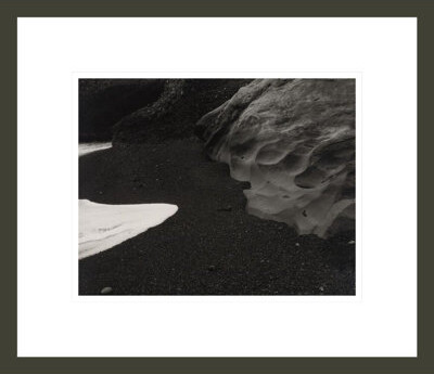1000Museums Two Waves and Pitted Rock (Point Lobos State Park California) by Minor White -Framed Giclee Print