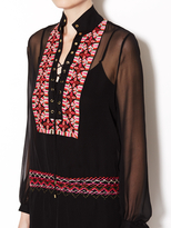 Thumbnail for your product : Haute Hippie Silk Chiffon Lace-Up Dress