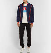 Thumbnail for your product : Givenchy Logo-jacquard Wool Bomber Jacket - Navy