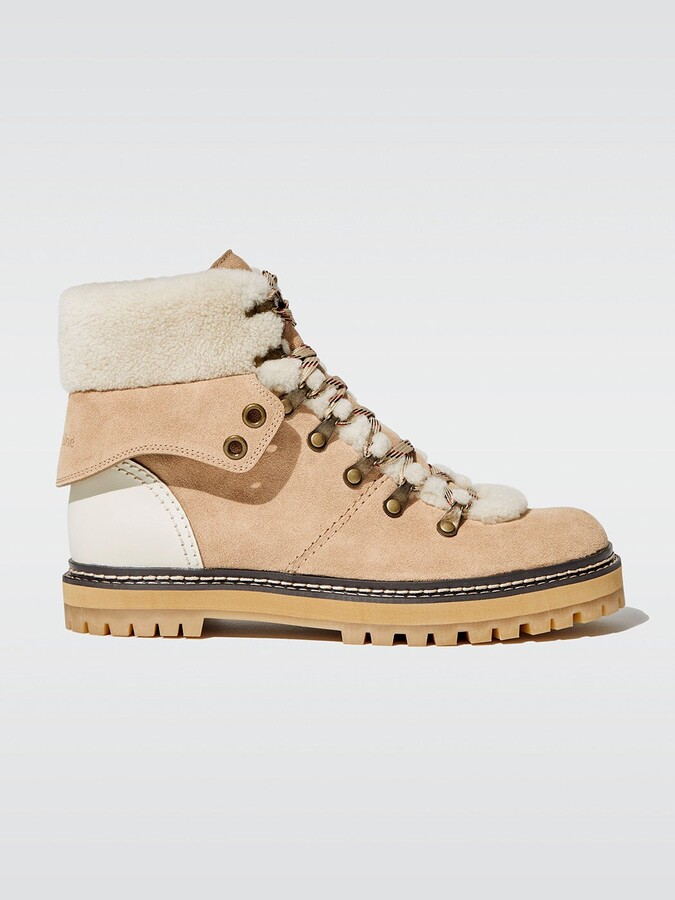 See by Chloe Eileen Shearling Boot - Natural - ShopStyle