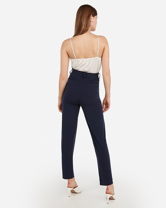Express Mid Rise Paperbag Waist Knit Pant