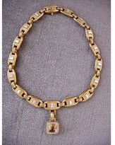 Thumbnail for your product : Kieselstein-Cord pristine (PR) Barry Column Necklace 18K Gold/Diamonds with Diamond Citrine Drop