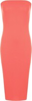 Thumbnail for your product : janisramone Womens Ladies New Plain Boob Tube Stretch Bandeau Strapless Summer Pencil Bodycon Midi Dress Neon Orange