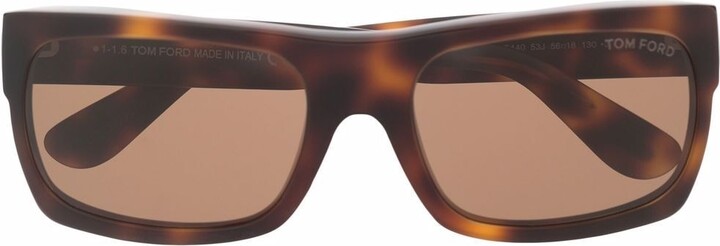 Tom Ford Eyewear Tortoiseshell Square-Frame Sunglasses - ShopStyle
