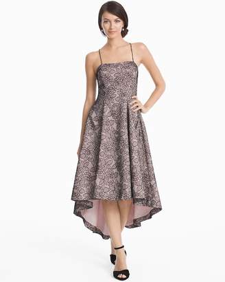 Whbm Phoebe Floral Lace Strappy High-Low Dress
