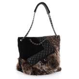 Chanel Karl's Fantasy Cabas Tote Fur Tweed And Quilted Leather