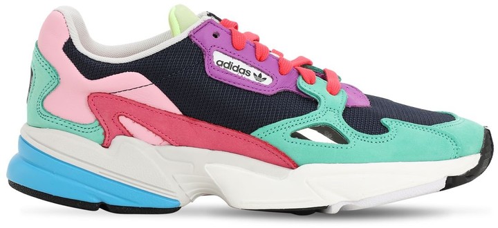 adidas Falcon Mesh & Suede Sneakers - ShopStyle