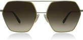 Dolce and Gabbana DG2157 Sunglasses Gold 129713 59mm