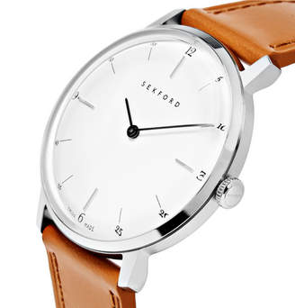 Sekford - Type 1a Stainless Steel And Leather Watch - White