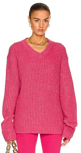 neon pink sweater women's