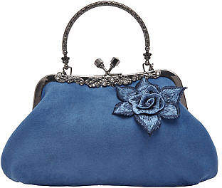 Joe Browns Womens Vintage Metal Frame Clutch Bag Blue