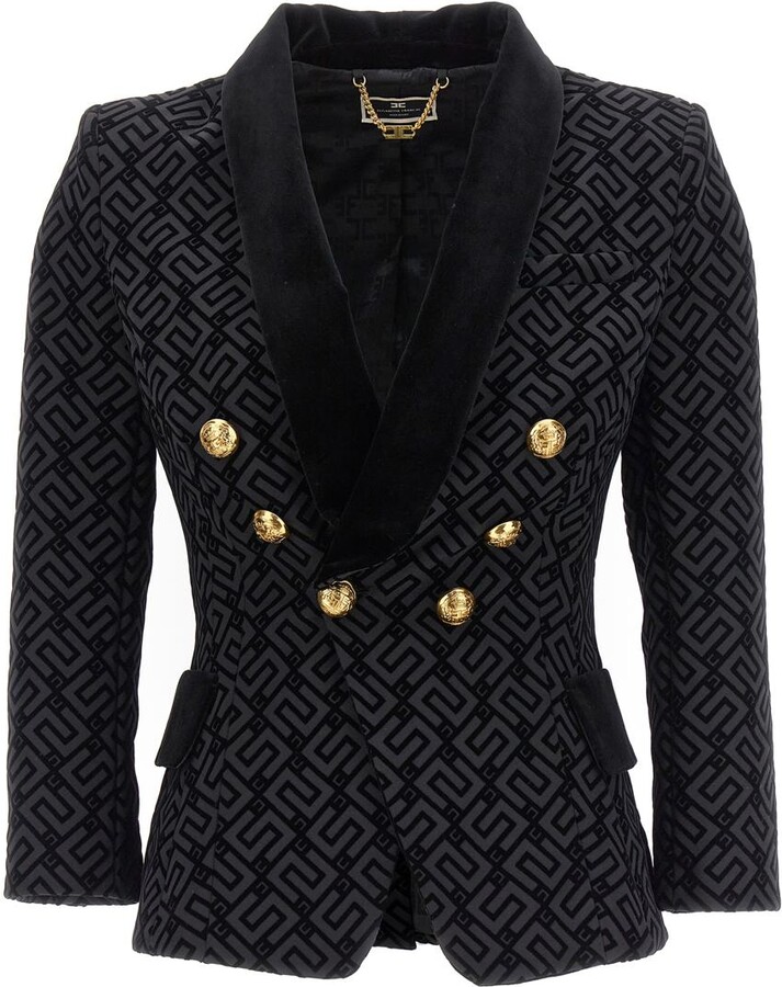 Elisabetta Franchi Double breast blazer jacket ShopStyle