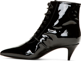 Thumbnail for your product : Saint Laurent Black Patent Leather Victorian Boots