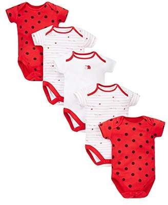 Mothercare Ladybird Bodysuits - 5 Pack,9-12 Months (Manufacturer Size:80)