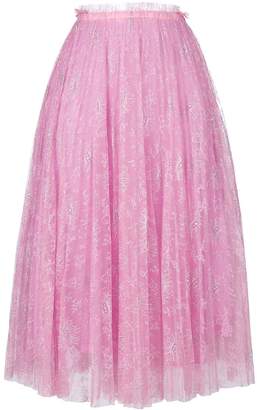 Valentino high-waisted layered lace skirt