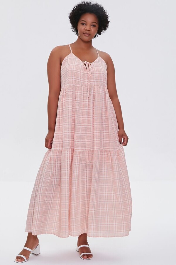 light pink maxi dress plus size