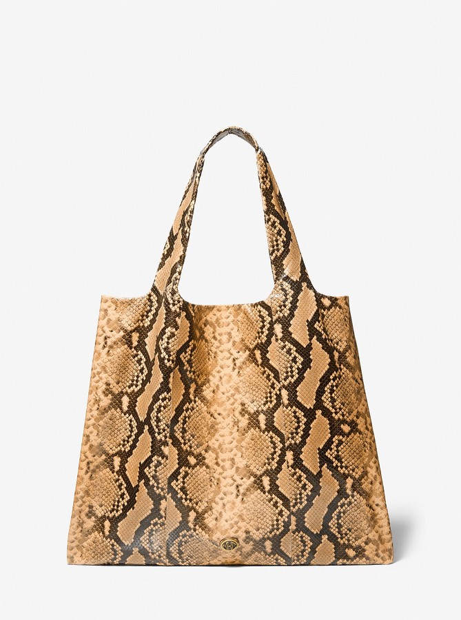 Michael kors embossed leather tote Clearance