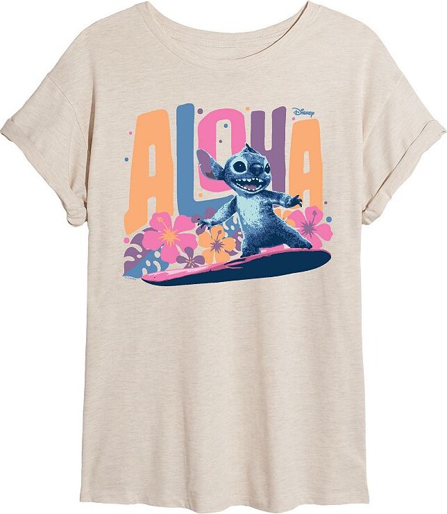 Disney's Lilo & Stitch Juniors' Aloha Oversized Tee