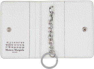 Maison Margiela White Bifold Keychain Card Holder