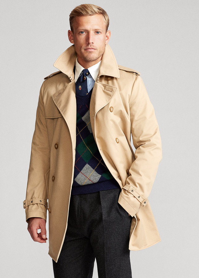 Ralph Lauren Stretch Chino Trench Coat - ShopStyle