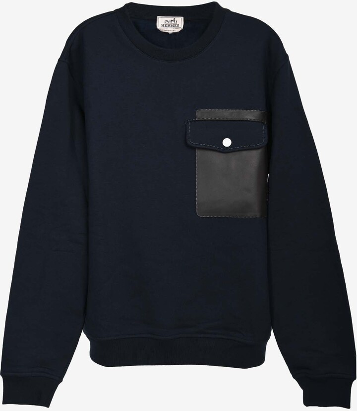 Hermes Empreinte Sellier Cuir Crewneck Sweater