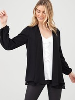 Thumbnail for your product : Wallis Blouson Sleeve Chiffon Jacket - Black