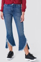 Thumbnail for your product : Rut & Circle Rut&Circle Raw Asymmetric Hem Jeans Blue Wash