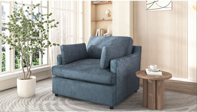 Latitude Run Mirod Oversized Accent Chair - Comfortable Armrest Cushions Versatile Neutral Style Elegant Design Durable Frame