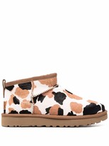 Thumbnail for your product : UGG Cow-Print Ankle Boots