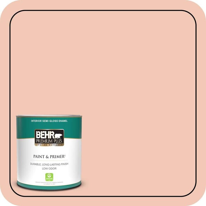 BEHR PREMIUM PLUS 1 qt. #M190-2 Everblooming Semi-Gloss Enamel Low Odor Interior Paint & Primer