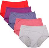 Thumbnail for your product : YOYI FASHION Bamboo Viscose Fiber High-Rise Brief Menstrual Leakproof Panties Multi Pack (XL, )