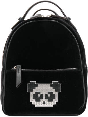 Les Petits Joueurs pixel panda patched backpack