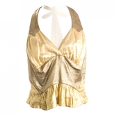 Thumbnail for your product : Louis Vuitton Gold Silk Top