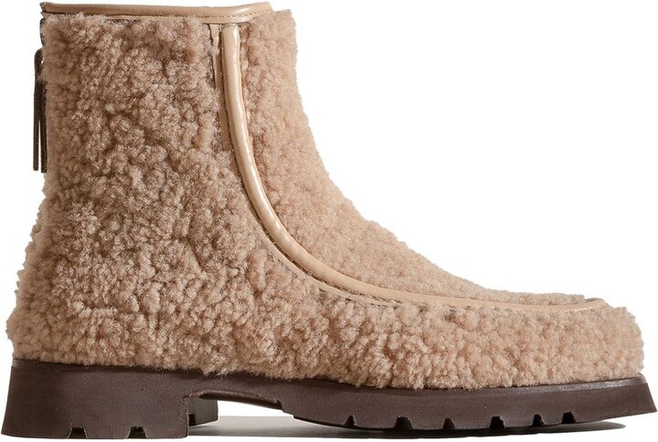 Hereu ARMENTA LOW BOOTS ブーツ ARMENTA LOW ZIPPED CURLY SHEARLING - Back Zip Low-calf Boot