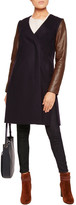 Thumbnail for your product : Theory Quennel Convertible Leather-Paneled Stretch Wool-Blend Coat
