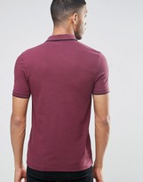 Thumbnail for your product : ASOS Muscle Pique Polo Shirt With Contrast Collar And Sleeve Tipping In Conker/Black