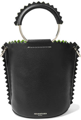 Sara Battaglia Helen Leather Bucket Bag - Black
