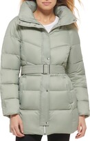 Thumbnail for your product : Cole Haan Petite Belted Hooded Puffer Coat