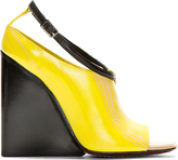Thumbnail for your product : CNC Costume National Yellow Tapered Wedge Heels
