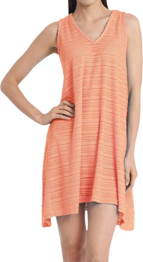 Jordan Taylor Belize V-Neck Handkerchief Cover Up In Coral