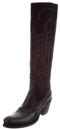 Rocco P. Embroidered Knee-High Boots